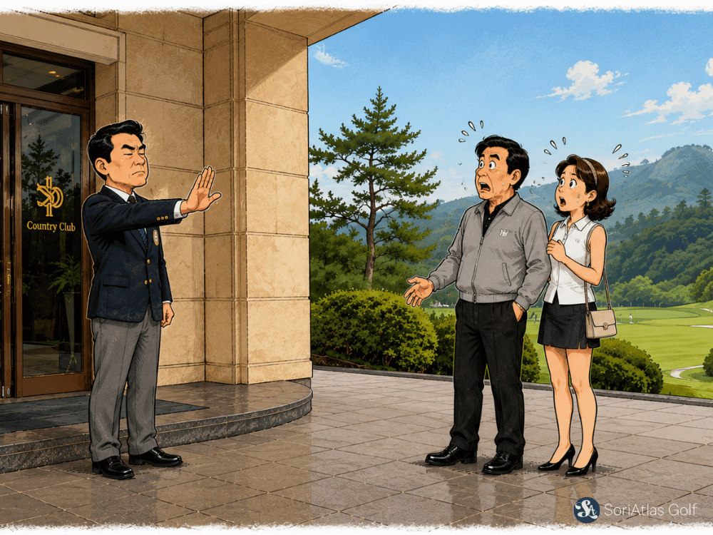 정장차림이 아니면 골프장 입장이 안되는 곳도 있다.